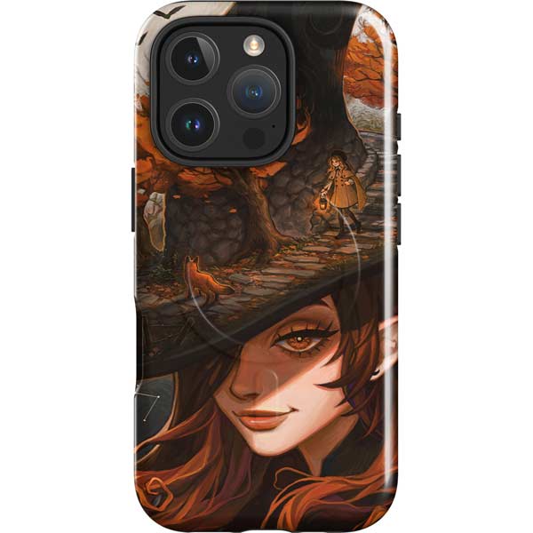 Halloween Pumpkin Witch with Fox by Ivy Dolamore iPhone 16 Pro Max Magsafe Impact Case