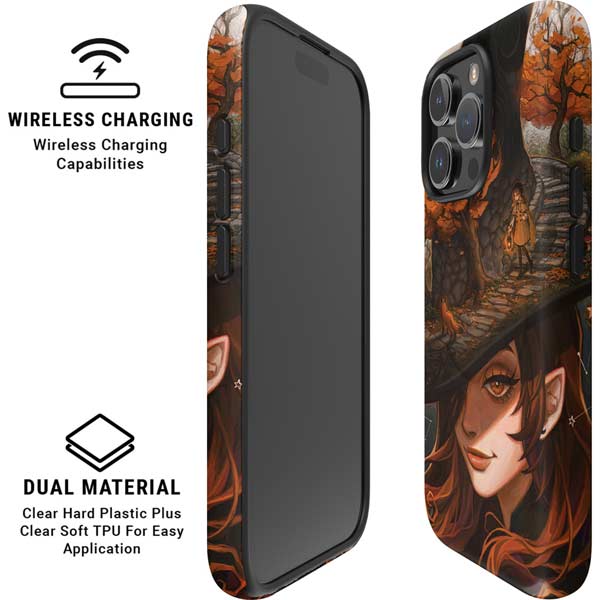 Halloween Pumpkin Witch with Fox by Ivy Dolamore iPhone 16 Pro Max Magsafe Impact Case