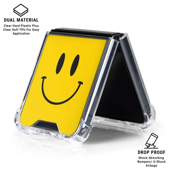 Happy Face Galaxy Z Flip7 Clear Case