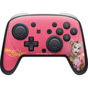 DC Comics Harley Quinn Blowing Kisses Nintendo Switch 2 (2025) Pro Controller Skin