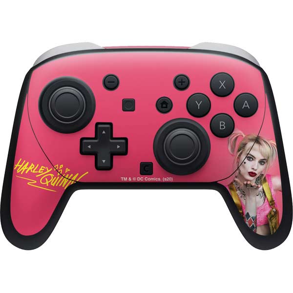 DC Comics Harley Quinn Blowing Kisses Nintendo Switch 2 (2025) Pro Controller Skin
