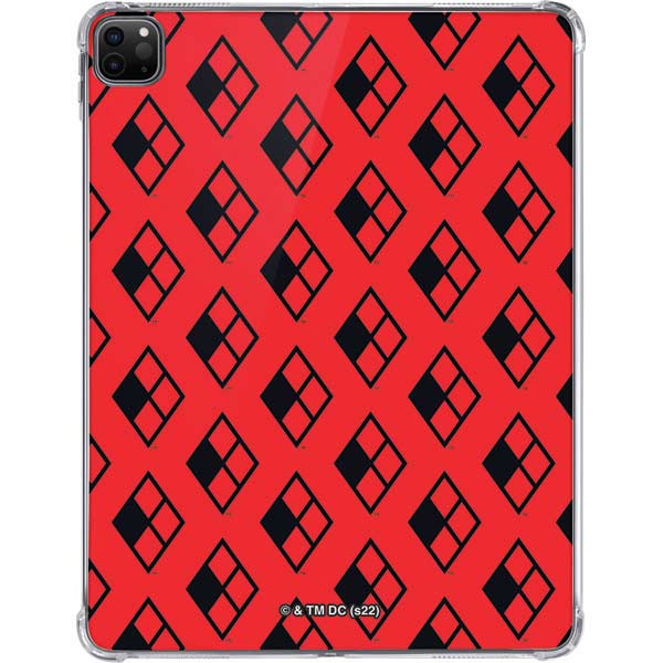DC Comics Harley Quinn Logo Pattern iPad Pro 11in (2024) Clear Case