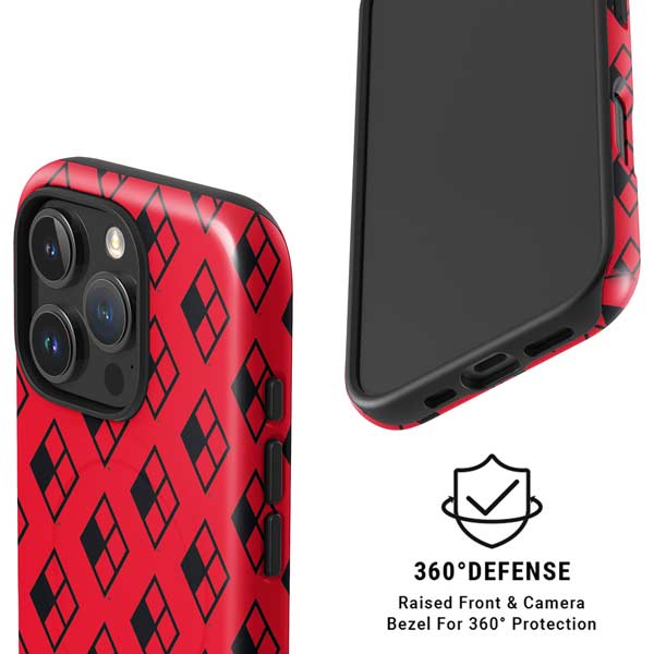 DC Comics Harley Quinn Logo Pattern iPhone 16 Pro Magsafe Impact Case