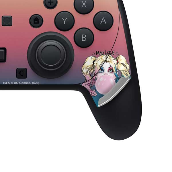 DC Comics Harley Quinn Mad Love Nintendo Switch 2 (2025) Pro Controller Skin