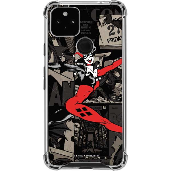 DC Comics Harley Quinn Vintage Action pose pattern Pixel Cases