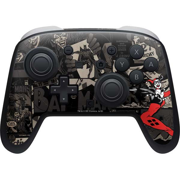 DC Comics Harley Quinn Vintage Action pose pattern Nintendo Switch 2 (2025) Pro Controller Skin