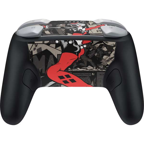 DC Comics Harley Quinn Vintage Action pose pattern Nintendo Switch 2 (2025) Pro Controller Skin