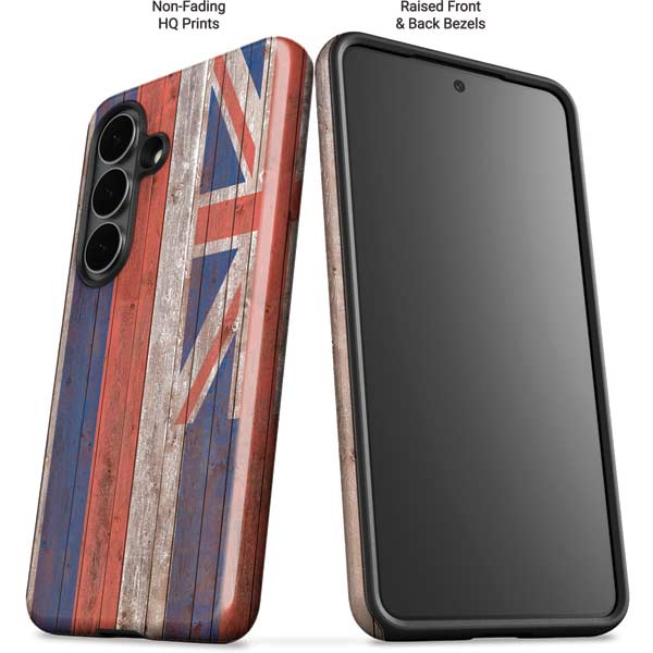 Hawaiian Flag Dark Wood Galaxy S26 Impact Case