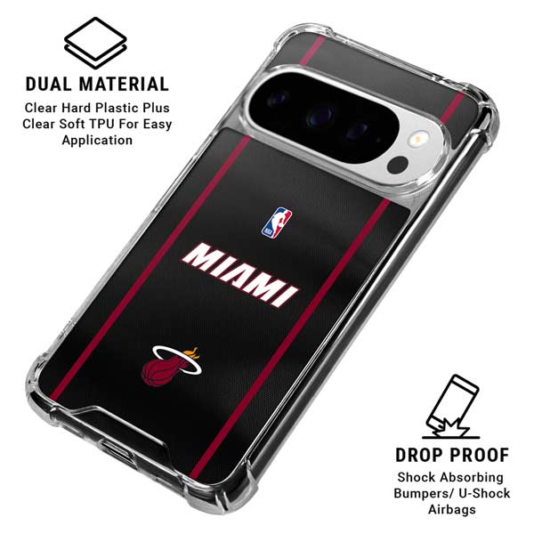 NBA Miami Heat Jersey Google Pixel 10 Pro XL Clear Case