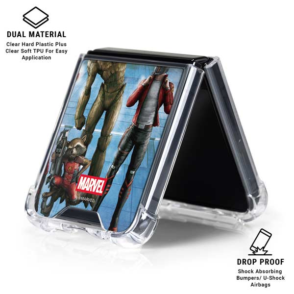 Marvel Guardians of the Galaxy Hero Squad Galaxy Z Flip7 Clear Case