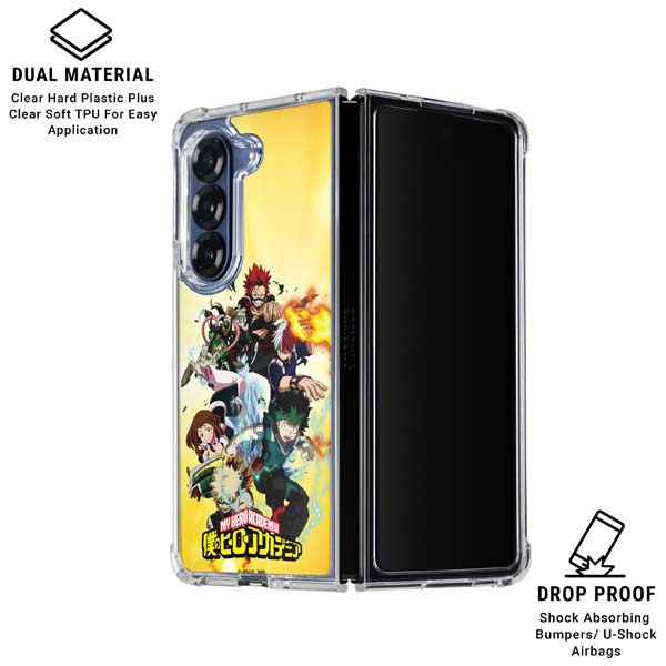 My Hero Academia Hero Team Season 4 Galaxy Z Fold7 Clear Case