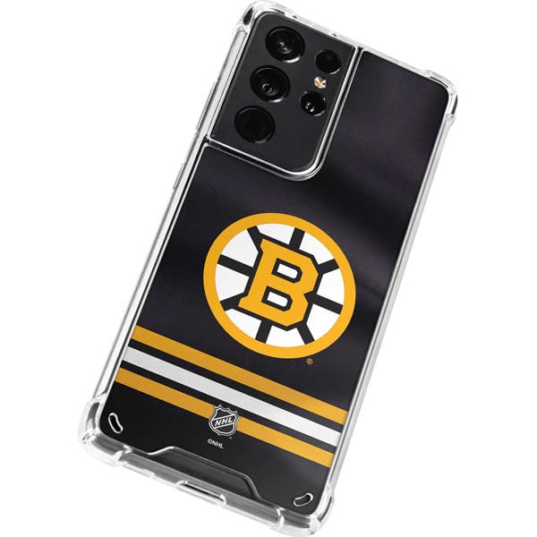 NHL Boston Bruins Home Jersey Galaxy S21 Ultra 5G Clear Case