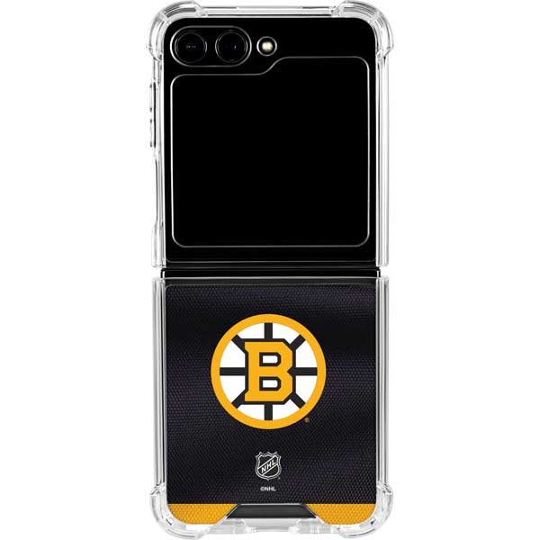 NHL Boston Bruins Home Jersey Galaxy Z Flip6 Clear Case