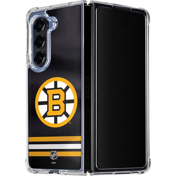 NHL Boston Bruins Home Jersey Galaxy Z Fold5 5G Clear Case