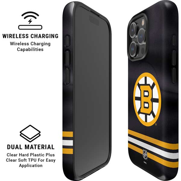 NHL Boston Bruins Home Jersey iPhone 16 Pro Magsafe Impact Case