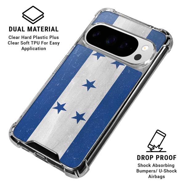 Honduras Flag Distressed Google Pixel 10 Pro XL Clear Case