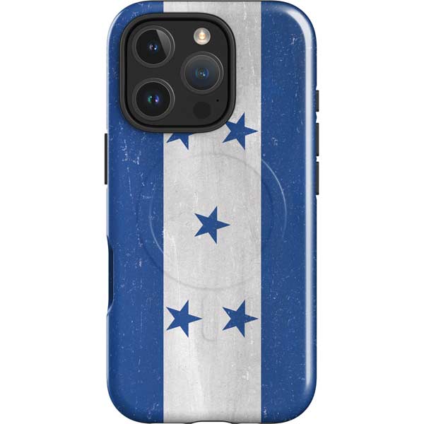 Honduras Flag Distressed iPhone 16 Pro Magsafe Impact Case