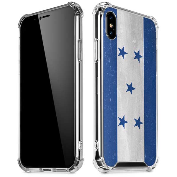 Honduras Flag Distressed iPhone X/XS Clear Case