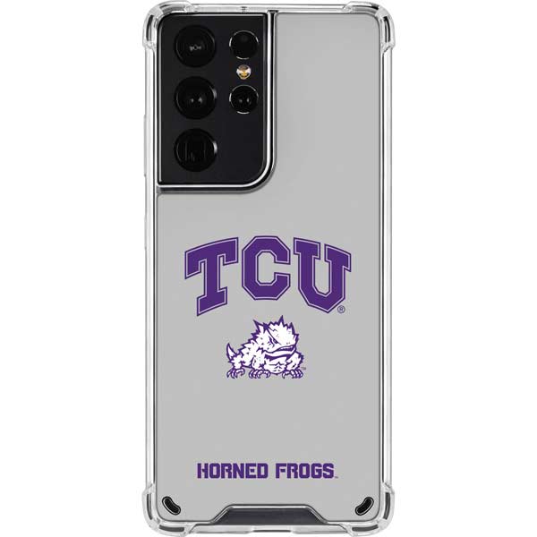 Texas Christian University Horned Frogs Logo Print Galaxy S21 Ultra 5G Clear Case