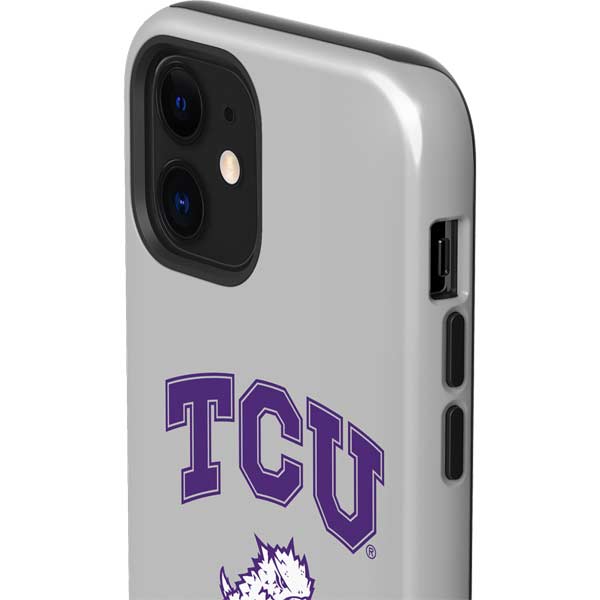 Texas Christian University Horned Frogs Logo Print iPhone 12 Impact Case
