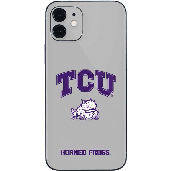 Texas Christian University Horned Frogs Logo Print iPhone 12 Skin