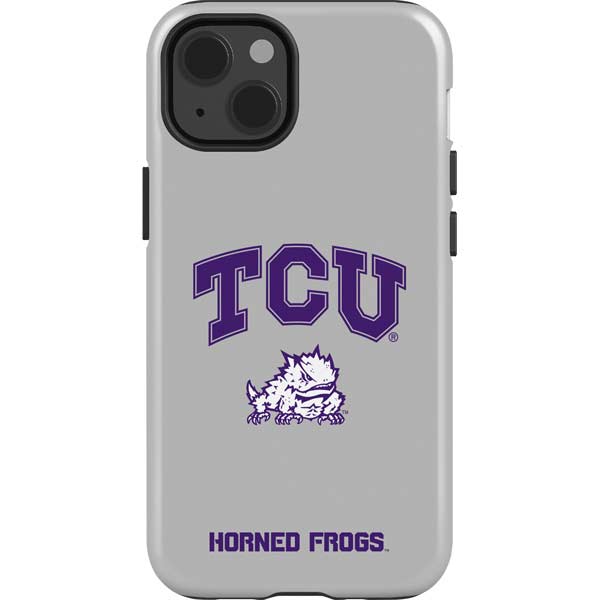 Texas Christian University Horned Frogs Logo Print iPhone 14 Impact Case