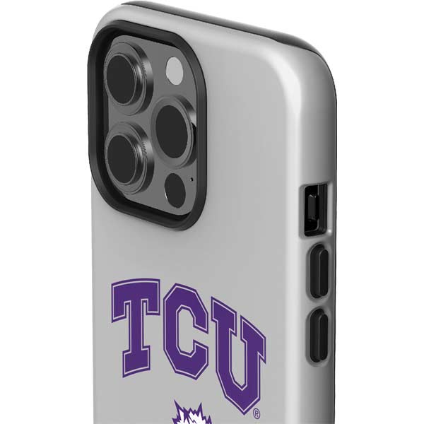 Texas Christian University Horned Frogs Logo Print iPhone 14 Pro Impact Case