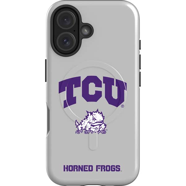 Texas Christian University Horned Frogs Logo Print iPhone 16 Magsafe Impact Case