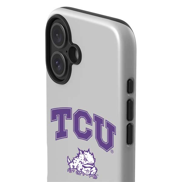 Texas Christian University Horned Frogs Logo Print iPhone 16 Plus Impact Case
