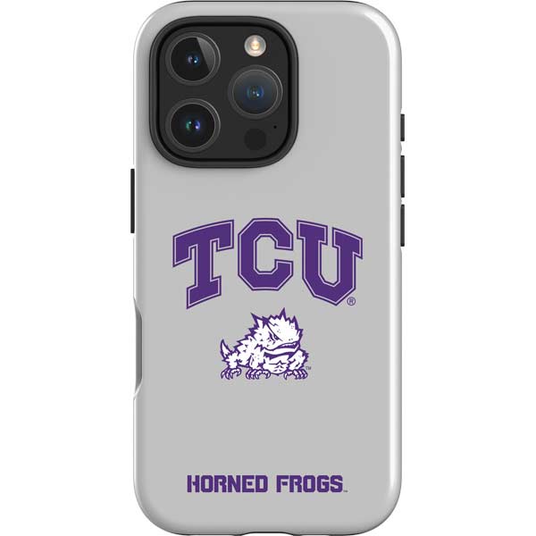 Texas Christian University Horned Frogs Logo Print iPhone 16 Pro Max Impact Case