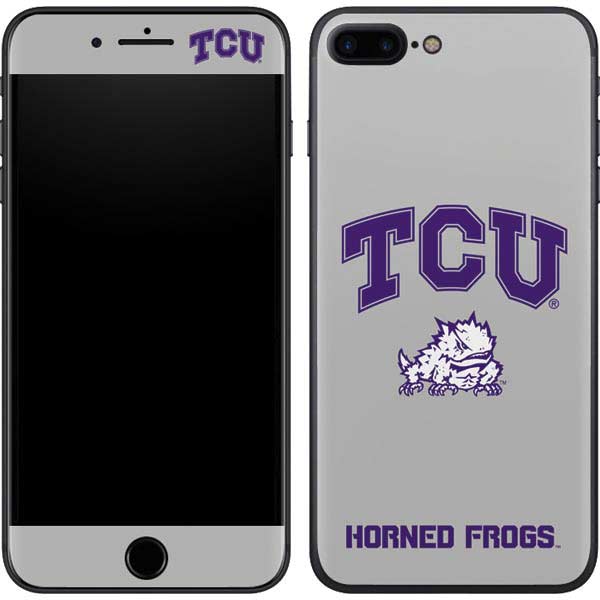 Texas Christian University Horned Frogs Logo Print iPhone 8 Plus Skin