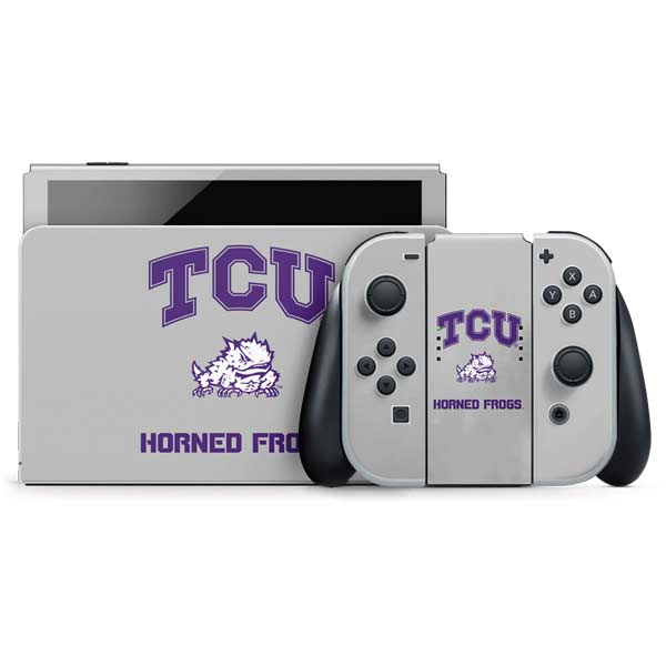 Texas Christian University Horned Frogs Logo Print Nintendo Switch OLED (2021) Skin