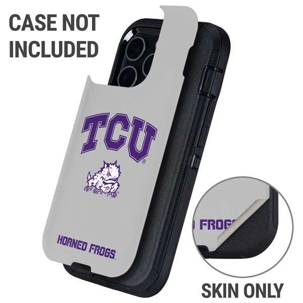 Texas Christian University Horned Frogs Logo Print Otterbox Defender iPhone Skin