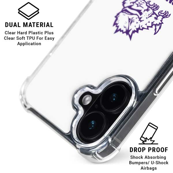 Texas Christian University Horned Frogs TCU iPhone 17 Clear Case