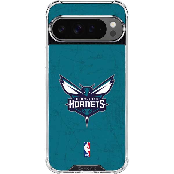 NBA Charlotte Hornets Distressed Google Pixel 10 Pro XL Clear Case