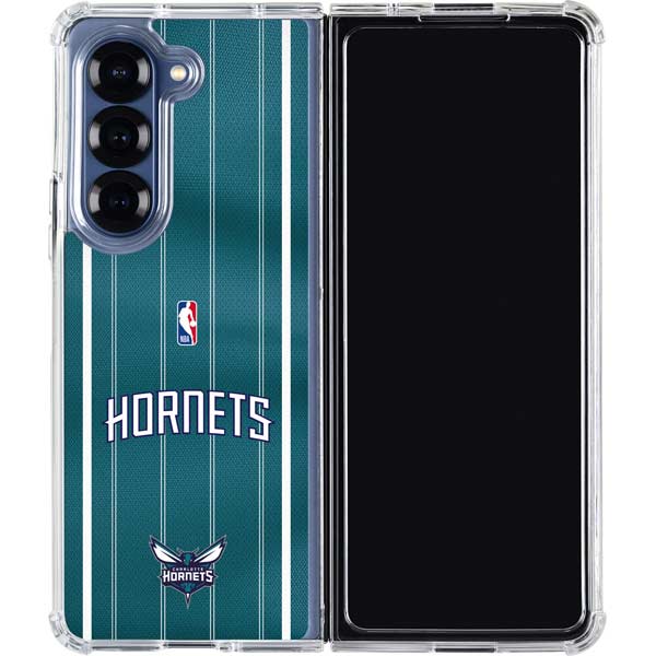 NBA Charlotte Hornets Jersey Galaxy Z Fold7 Clear Case