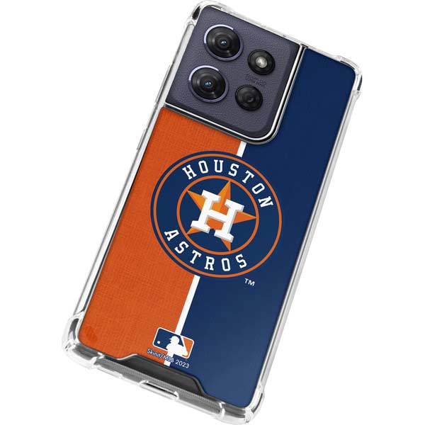 MLB Houston Astros Split Moto G Play 5G (2025) Clear Case