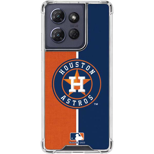 MLB Houston Astros Split Moto G Power 5G (2025) Clear Case