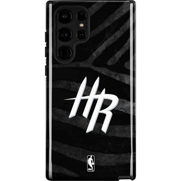 NBA Houston Rockets Black Animal Print Galaxy Cases