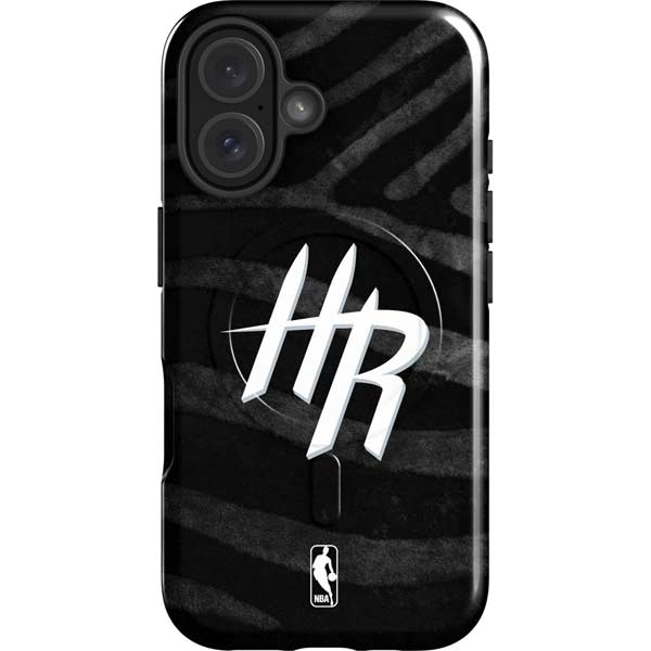 NBA Houston Rockets Black Animal Print iPhone 16 Magsafe Impact Case