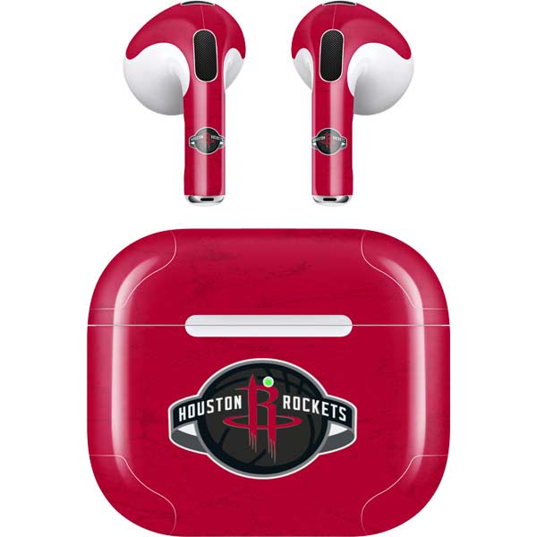 NBA Houston Rockets Distressed Apple AirPods (3rd Gen 2021) Skin