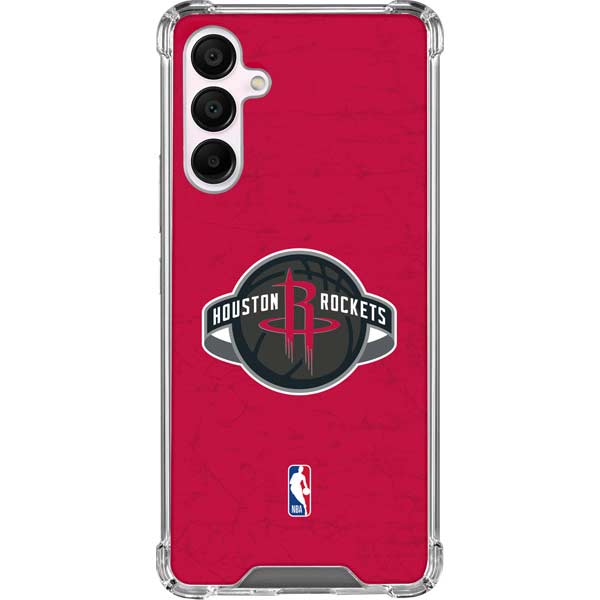 NBA Houston Rockets Distressed Galaxy A16 5G Clear Case