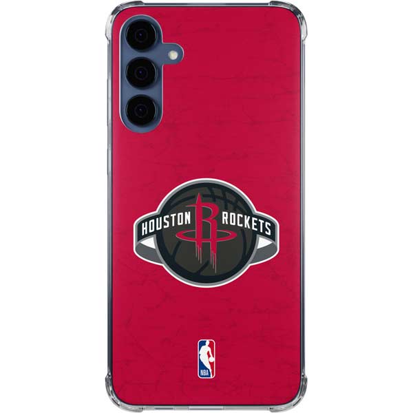 NBA Houston Rockets Distressed Galaxy A35 5G Clear Case