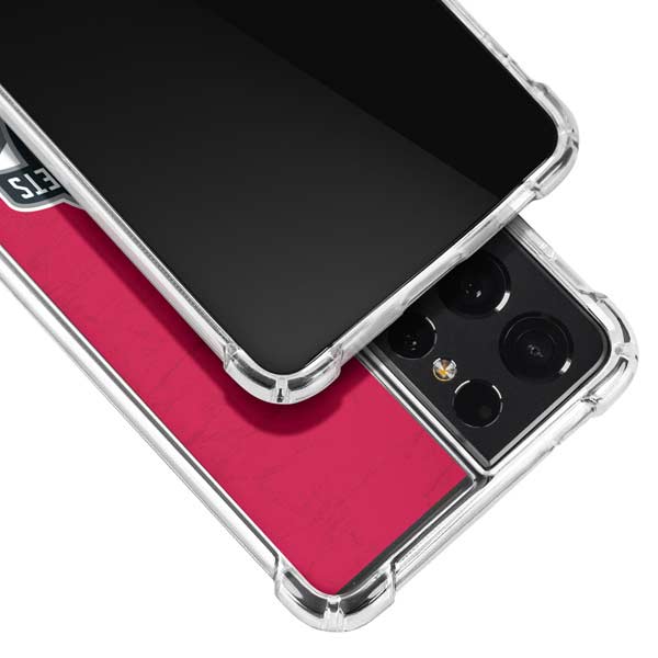 NBA Houston Rockets Distressed Galaxy S21 Ultra 5G Clear Case