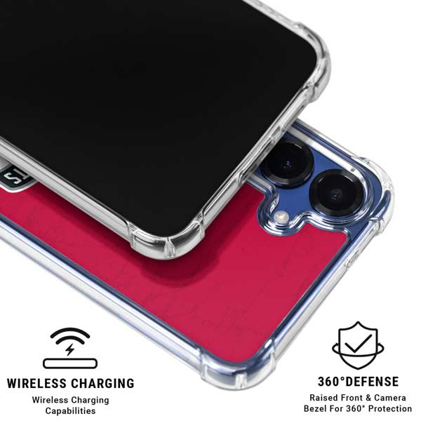 NBA Houston Rockets Distressed Galaxy S25 Plus Clear Case