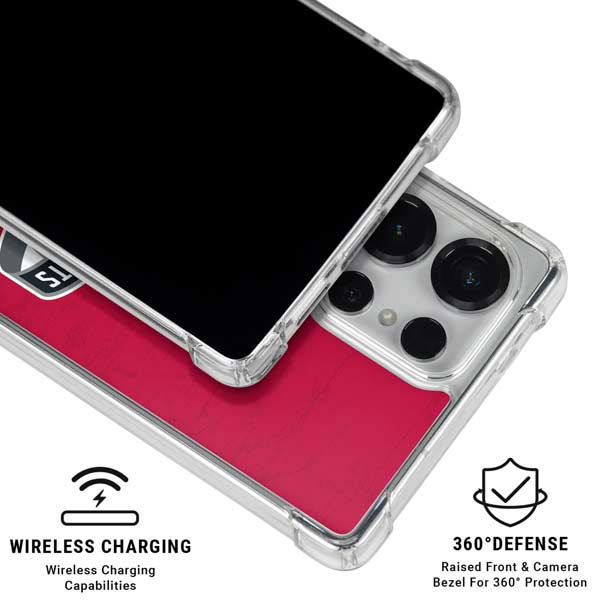 NBA Houston Rockets Distressed Galaxy S25 Ultra Clear Case