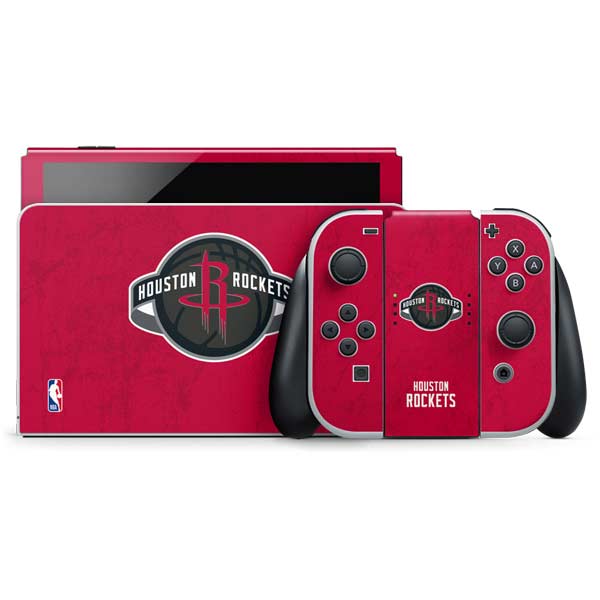 NBA Houston Rockets Distressed Nintendo Switch OLED (2021) Skin