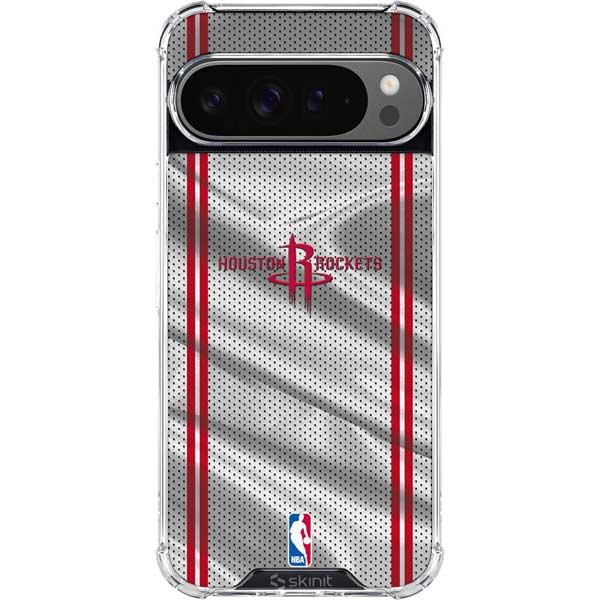 NBA Houston Rockets Home Jersey Google Pixel 10 Pro Clear Case