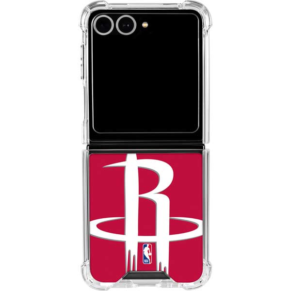 NBA Houston Rockets Large Logo Galaxy Z Flip7 Clear Case