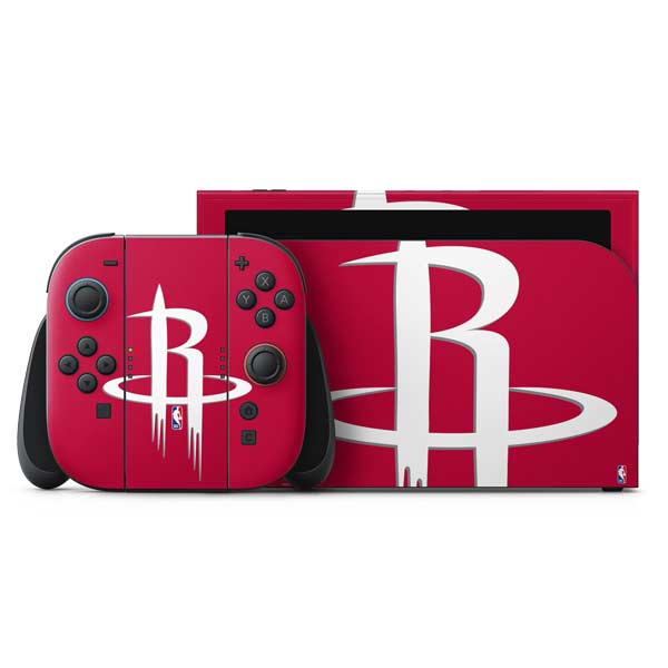 NBA Houston Rockets Large Logo Nintendo Switch 2 (2025) with Joy-Con Skin
